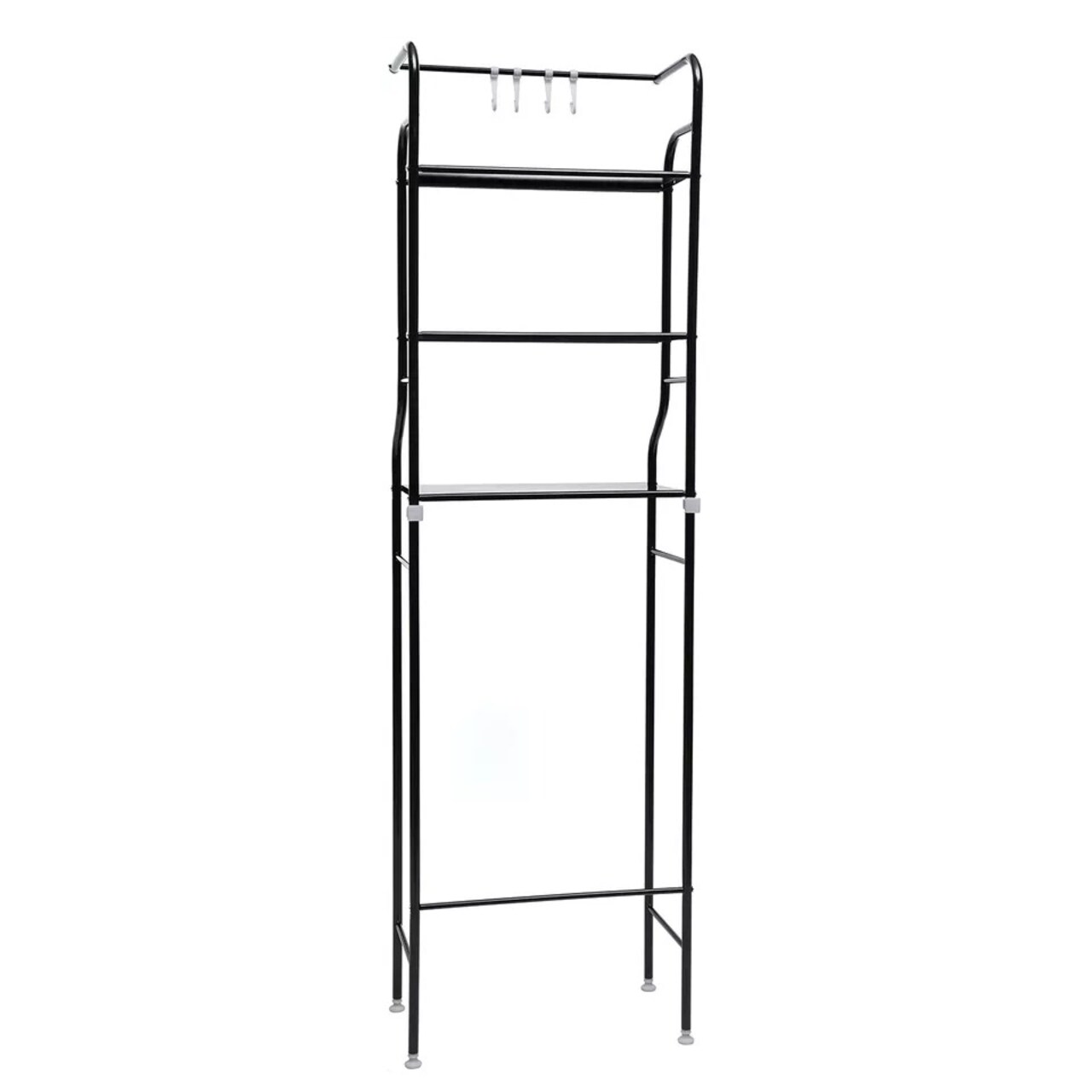 Over The Toilet Storage Rack 4-Tier Metal Bathroom Shelf Space Saver Organizer